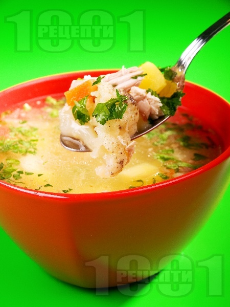 Супа от патешко месо, карфиол и целина - снимка на рецептата